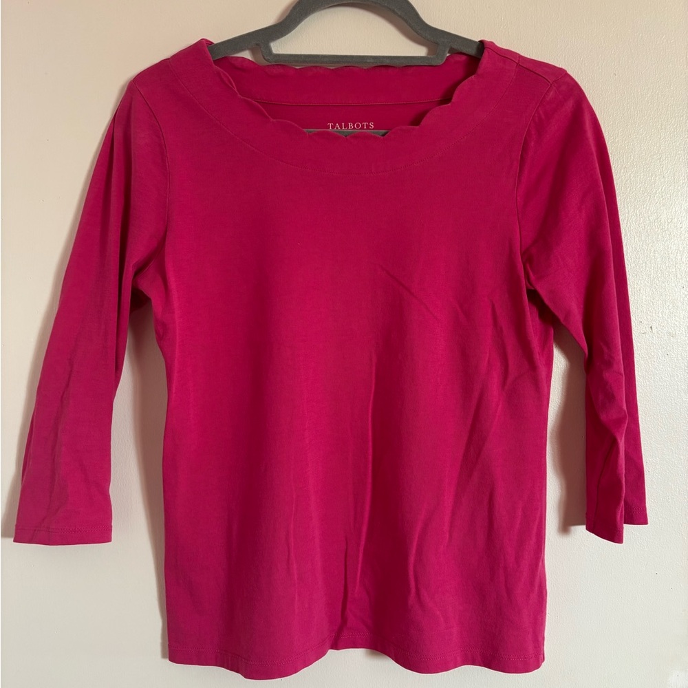Talbots Fuchsia Long Sleeve Top